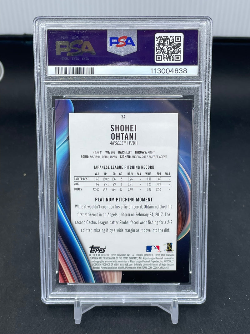 2018 TOPPS BOWMAN PLATINUM - WITH GLOVE - S. OHTANI -