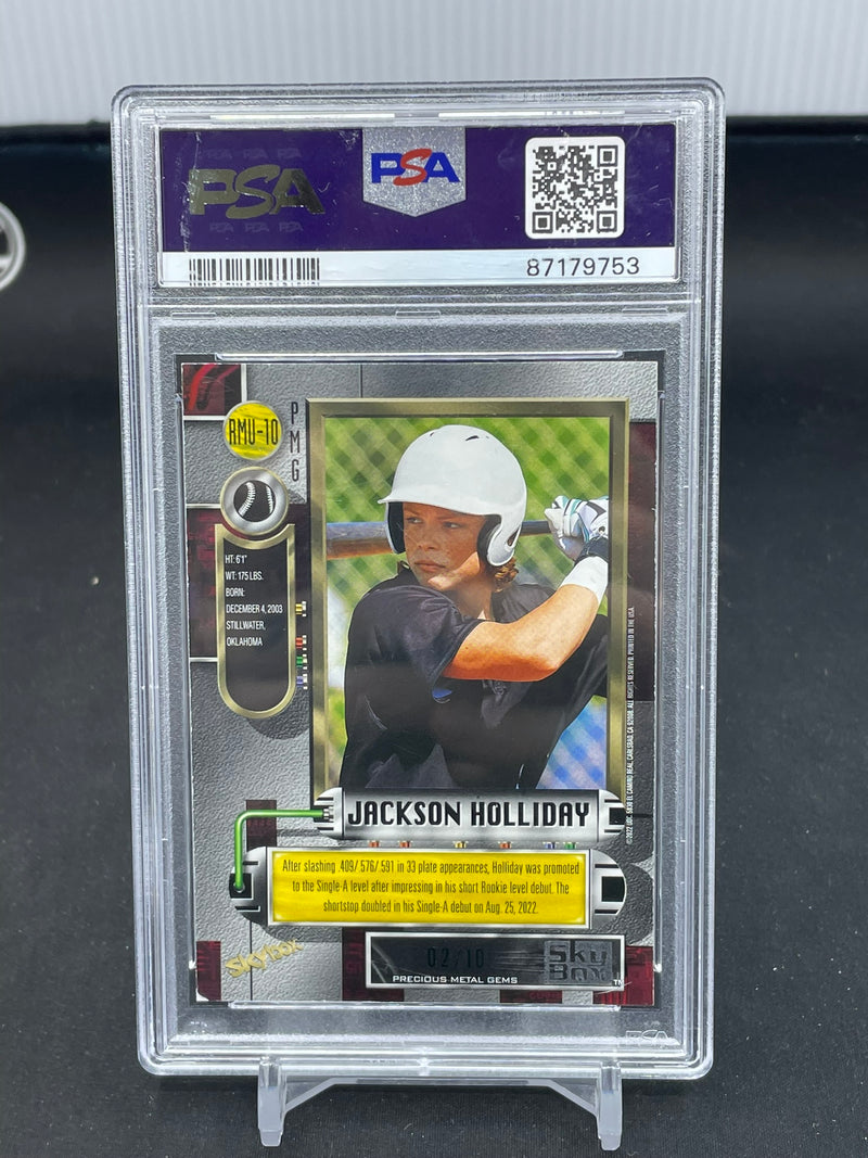 2022 UPPER DECK METAL UNIVERSE CHAMPIONS - RETRO GREEN PMG - J. HOLLIDAY - #10 - #'D/10 - PSA 8