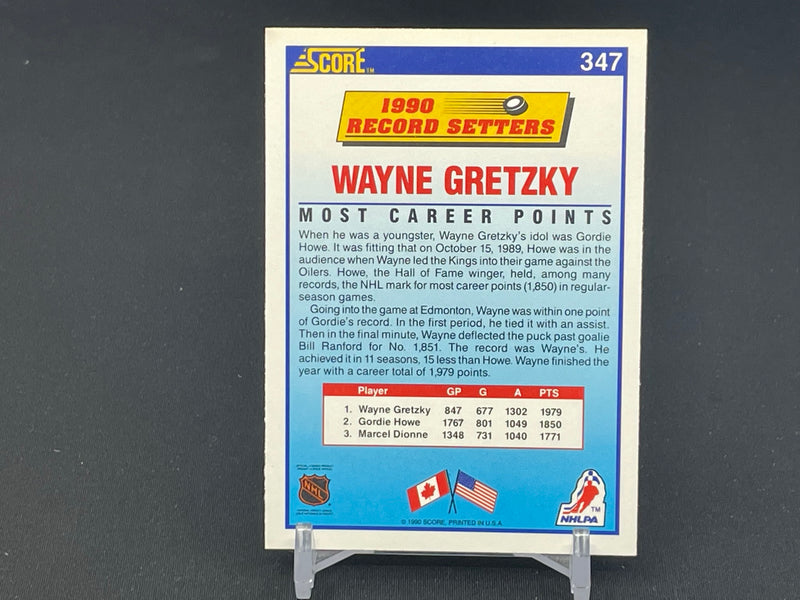 1990 SCORE - RECORD SETTERS - W. GRETZKY -