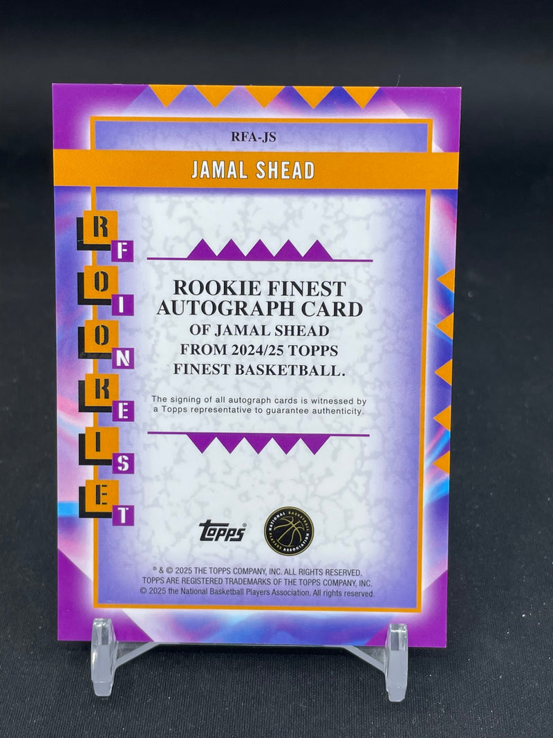 2024 TOPPS FINEST - ROOKIES FINEST - J. SHEAD - #RFA-JS - #'D/5 - AUTOGRAPH - RC