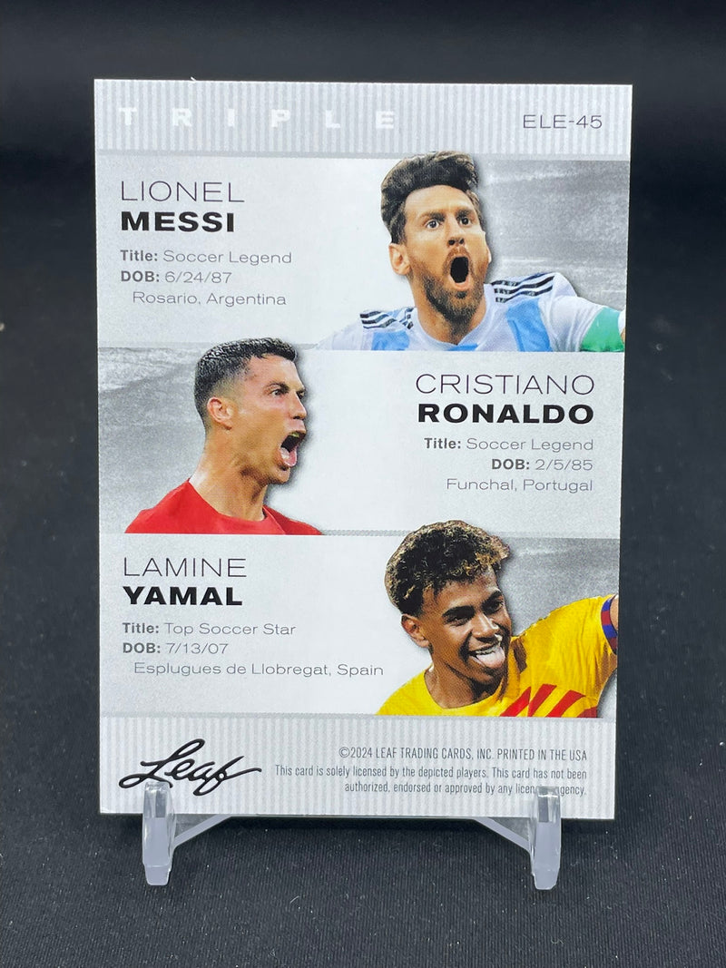 2024 LEAF - EXCLUSIVE LEGENDS EDITION - L. MESSI / C. RONALDO / L. YAMAL -