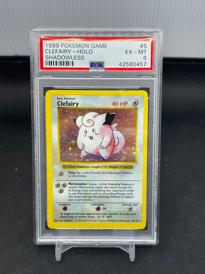 POKEMON - BASE SET SHADOWLESS - CLEFAIRY - HOLO -