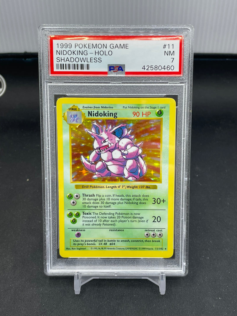 POKEMON - BASE SET SHADOWLESS - NIDOKING - HOLO -