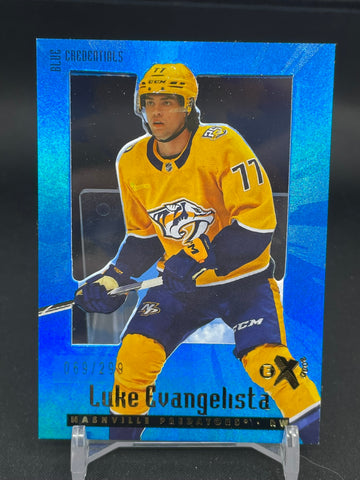 2023 UPPER DECK SKYBOX E-X 2000 - BLUE CREDENTIALS - L. EVANGELISTA - #142 - #'D/299 - RC
