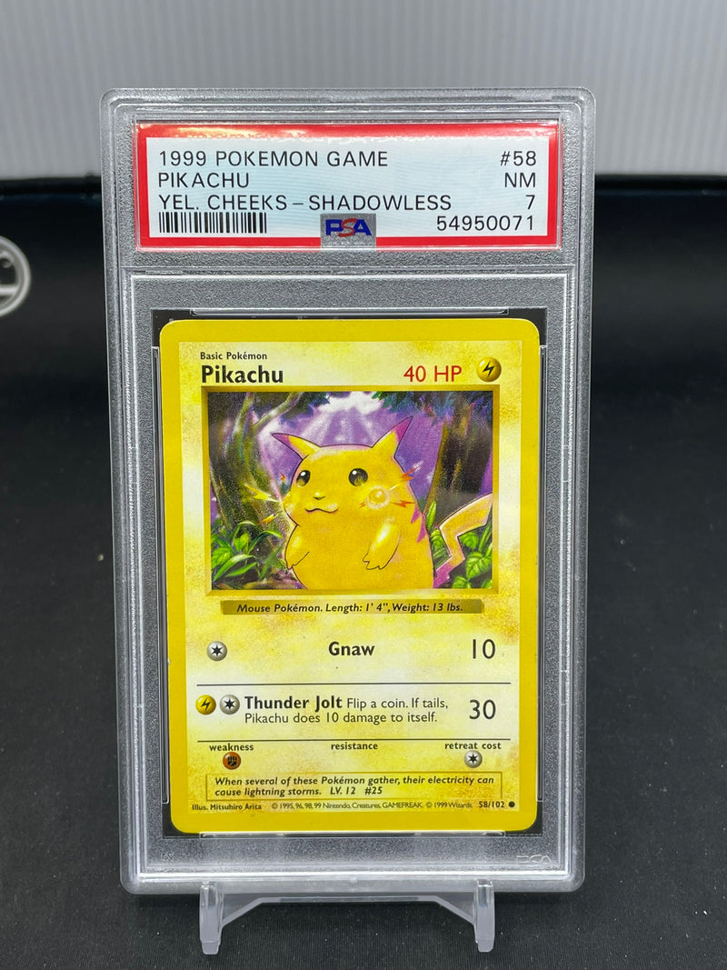 POKEMON - BASE SET SHADOWLESS - PIKACHU -