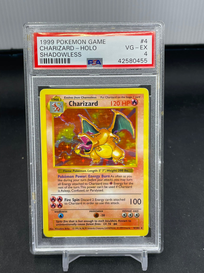 POKEMON - BASE SET SHADOWLESS - CHARIZARD - HOLO -