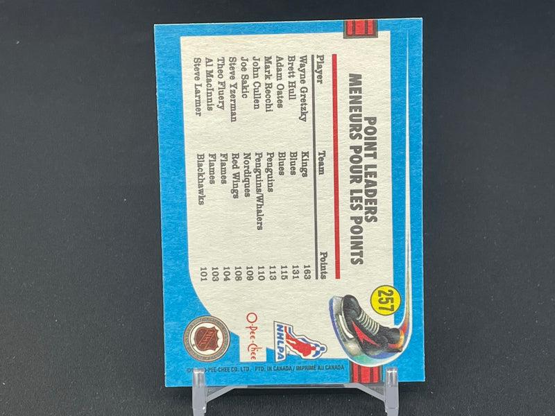 1991 O-PEE-CHEE - LEAGUE LEADERS - W. GRETZKY -