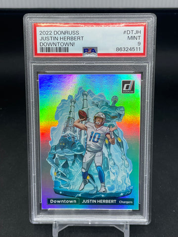 2022 PANINI DONRUSS - DOWNTOWN! - J. HERBERT - #DTJH - PSA 9