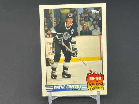 1990 TOPPS - TEAM SCORING LEADERS - W. GRETZKY - #12