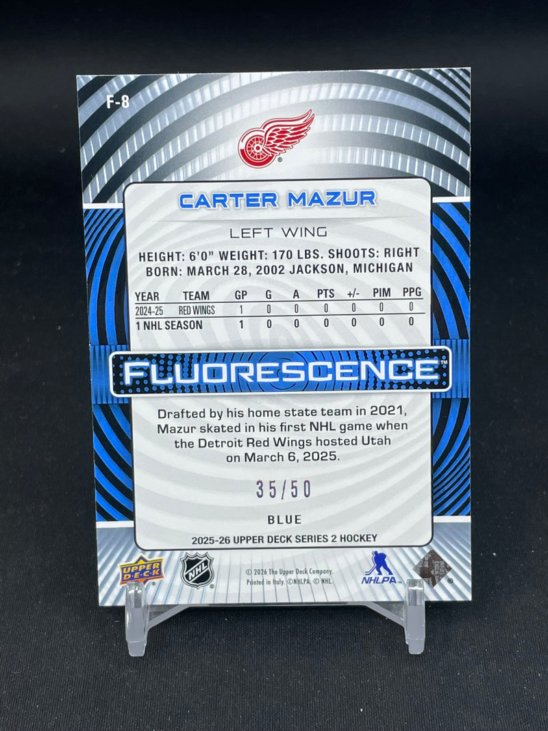 2025 UPPER DECK SERIES TWO - BLUE - FLUORESCENCE - C. MAZUR - #F-8 - #'D/50