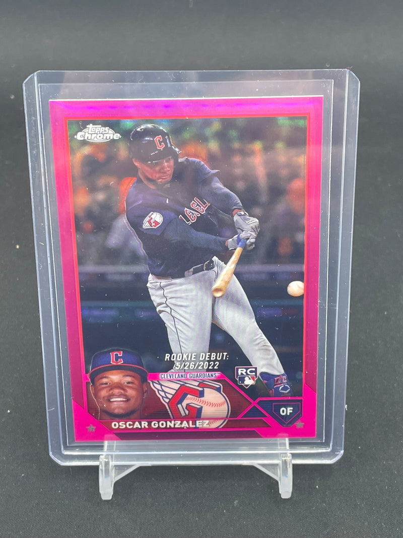 2023 TOPPS CHROME UPDATE - MAGENTA REFRACTOR - ROOKIE DEBUT - O. GONZALEZ - #USC47 - #'D/399 - RC