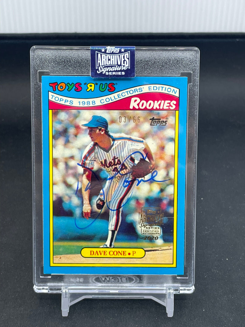 2020 TOPPS ARCHIVES - D. CONE - #8 - #'D/66 - AUTOGRAPH