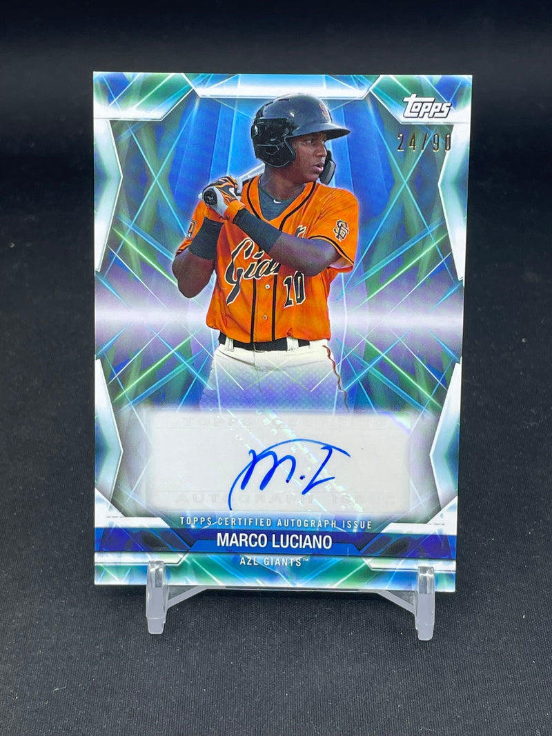 2021 TOPPS PRO DEBUT - FUTURE CORNERSTONES - M. LUCIANO - #FC-MLU - #'D/90 - AUTOGRAPH