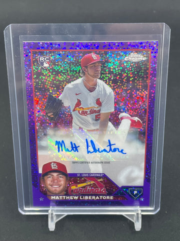2023 TOPPS CHROME UPDATE - PURPLE SPECKLE REFRACTOR - M. LIBERATORE - #AC-ML - #'D/299 - AUTOGRAPH - RC
