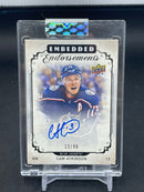 2018 UPPER DECK CLEAR CUT - EMBEDDED ENDORSEMENTS - C. ATKINSON - #EE-CA - #'D/99 - AUTOGRAPH