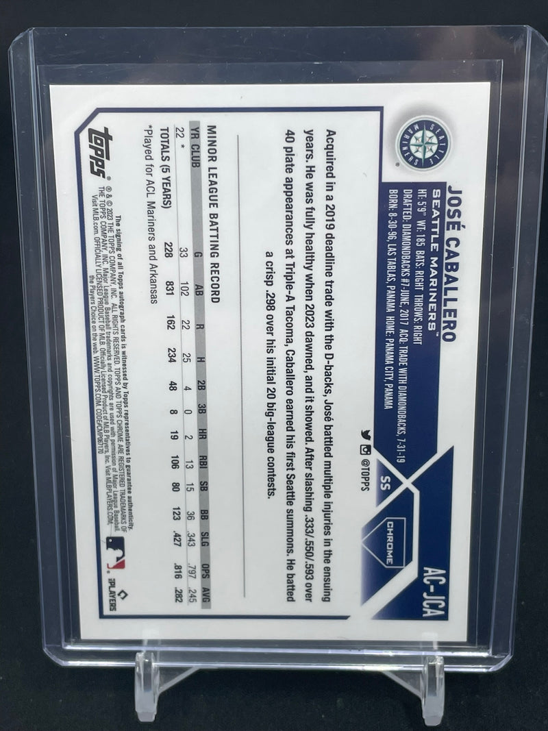 2023 TOPPS CHROME UPDATE - J. CABALLERO -