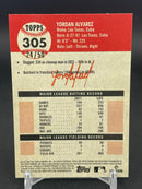 2023 TOPPS CHROME PLATINUM ANNIVERSARY - GOLD TOILE REFRACTOR - Y. ALVAREZ - #305 - #'D/50