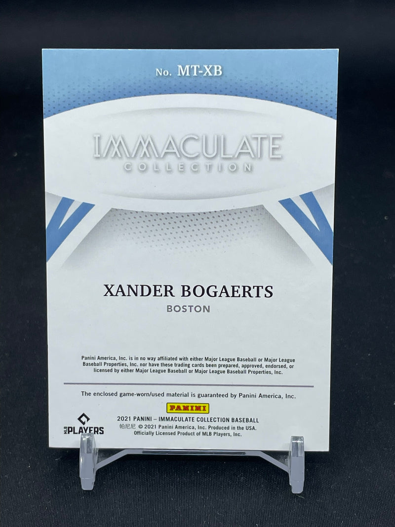 2021 PANINI IMMACULATE - X. BOGAERTS - #MT-XB - #'D/99 - TRIPLE RELIC