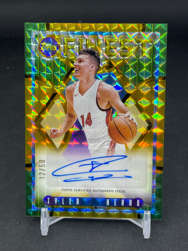 2023 TOPPS FINEST - GOLD GEOMETRIC - FLASHBACK AUTO - T. HERRO - #FLA-THE - #'D/50 - AUTOGRAPH