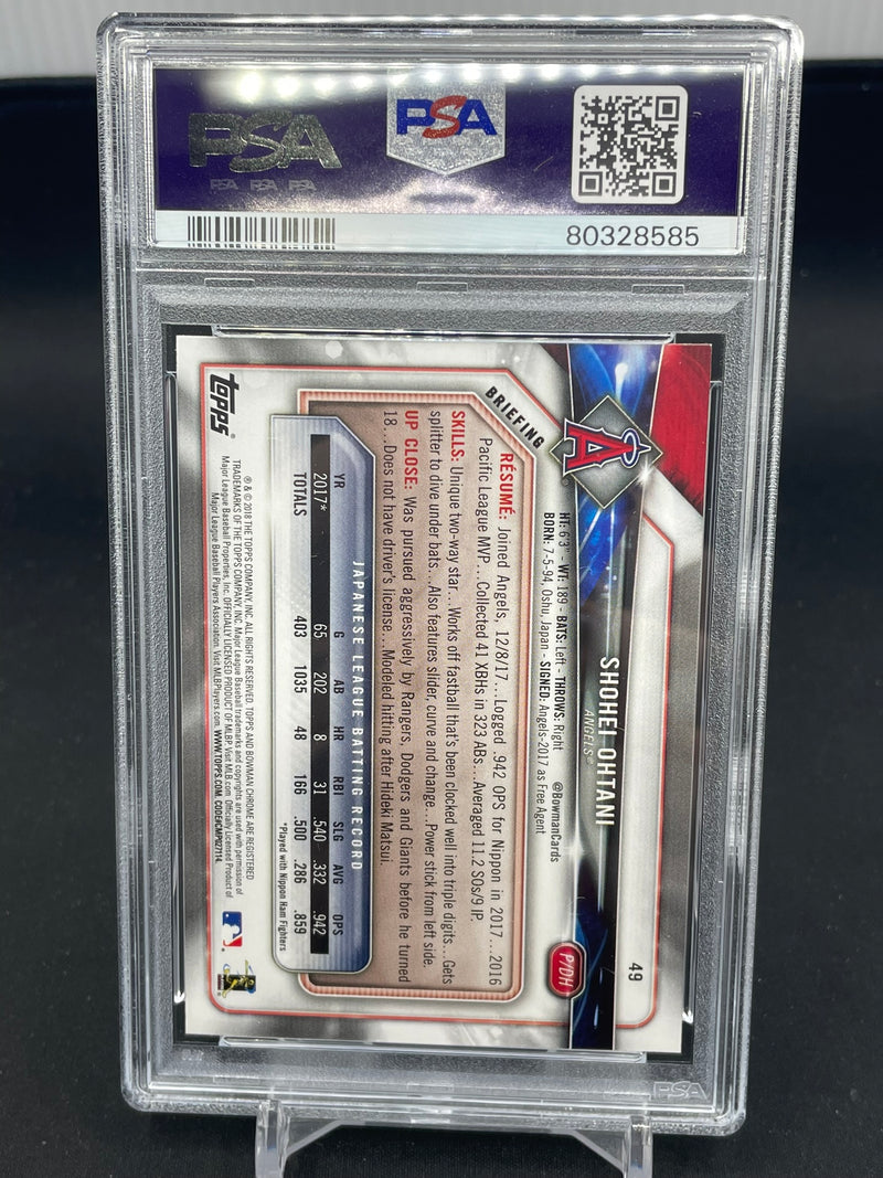 $$$ 2018 TOPPS BOWMAN - S. OHTANI -