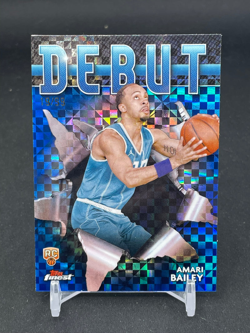 2023 TOPPS FINEST - BLUE CHECKERBOARD - DEBUT - A. BAILEY - #D-28 - #'D/99 - RC