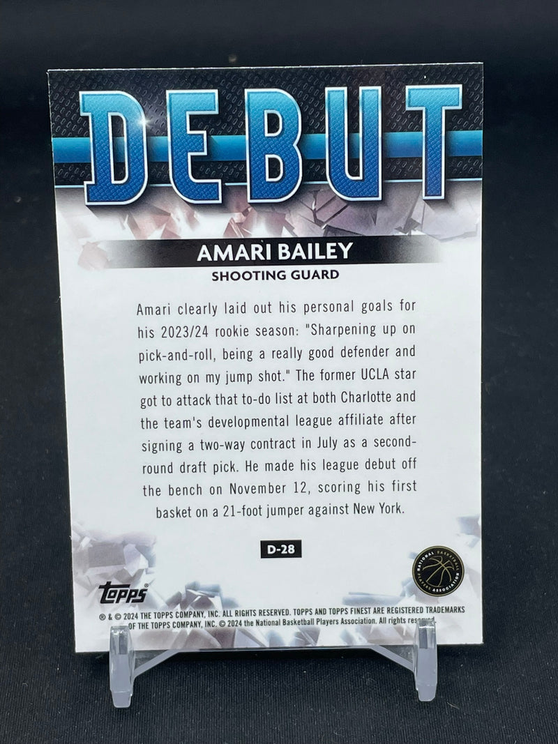 2023 TOPPS FINEST - BLUE CHECKERBOARD - DEBUT - A. BAILEY - #D-28 - #'D/99 - RC