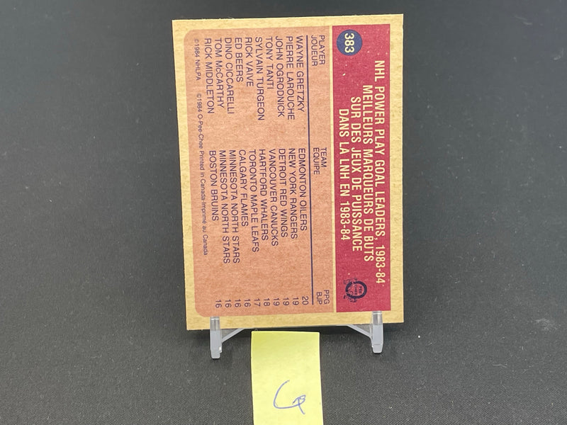 1984 O-PEE-CHEE - POWER PLAY GOAL LEADER  - W. GRETZKY -