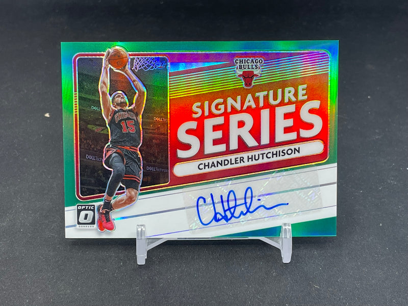 2020 PANINI DONRUSS OPTIC - GREEN PRIZM - SIGNATURE SERIES - C. HUTCHISON -