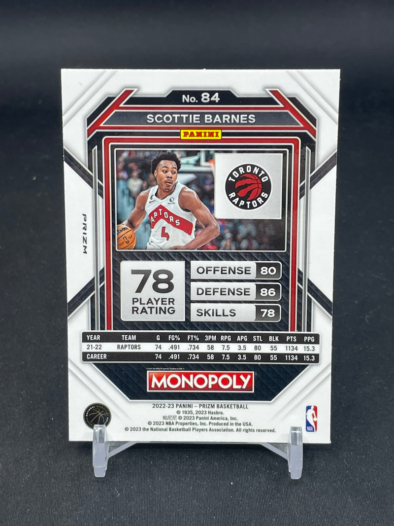 2022 PANINI PRIZM MONOPOLY - BLACK ICONS PRIZM - S. BARNES -
