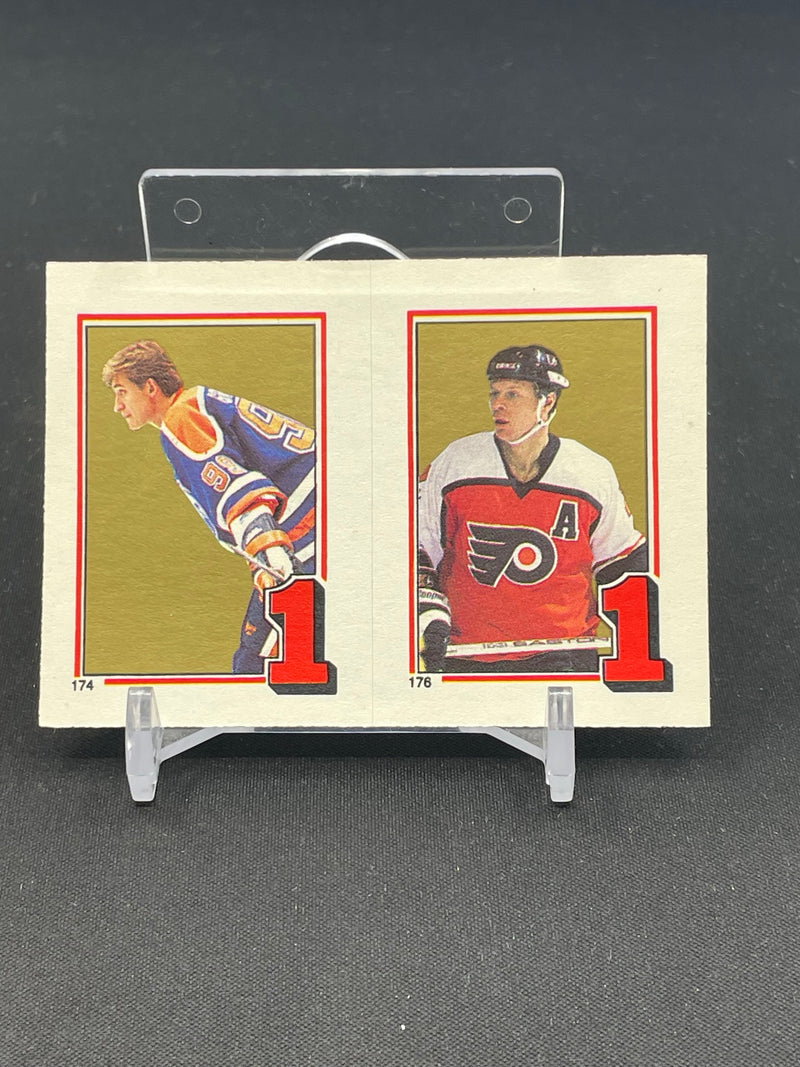 1987 O-PEE-CHEE - STICKER - M. HOWE / W. GRETZKY - #176 #174
