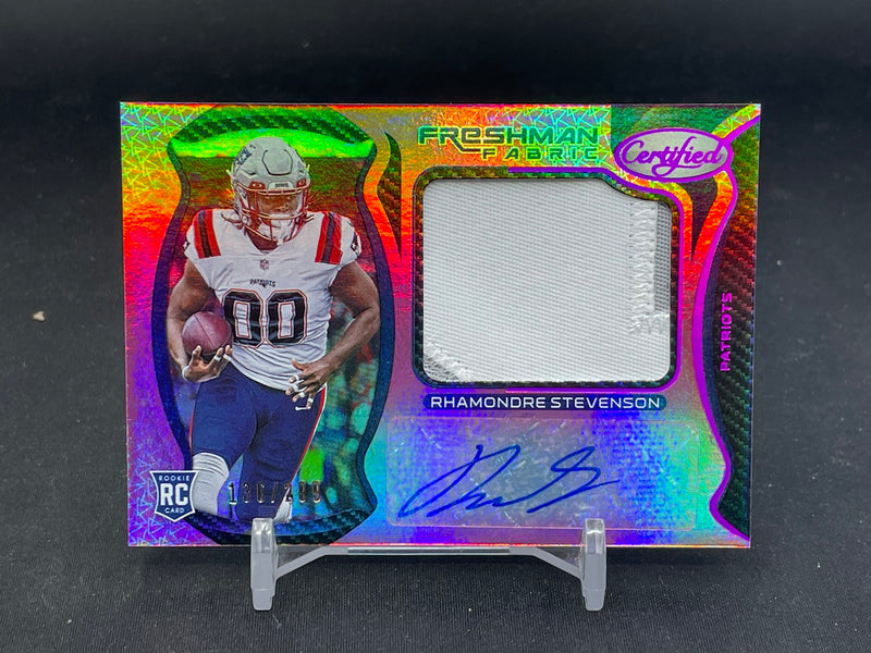 2021 PANINI CERTIFIED - PINK - FRESHMAN FABRIC - R. STEVENSON - #237 - #'D/299 - RELIC - AUTOGRAPH - RC