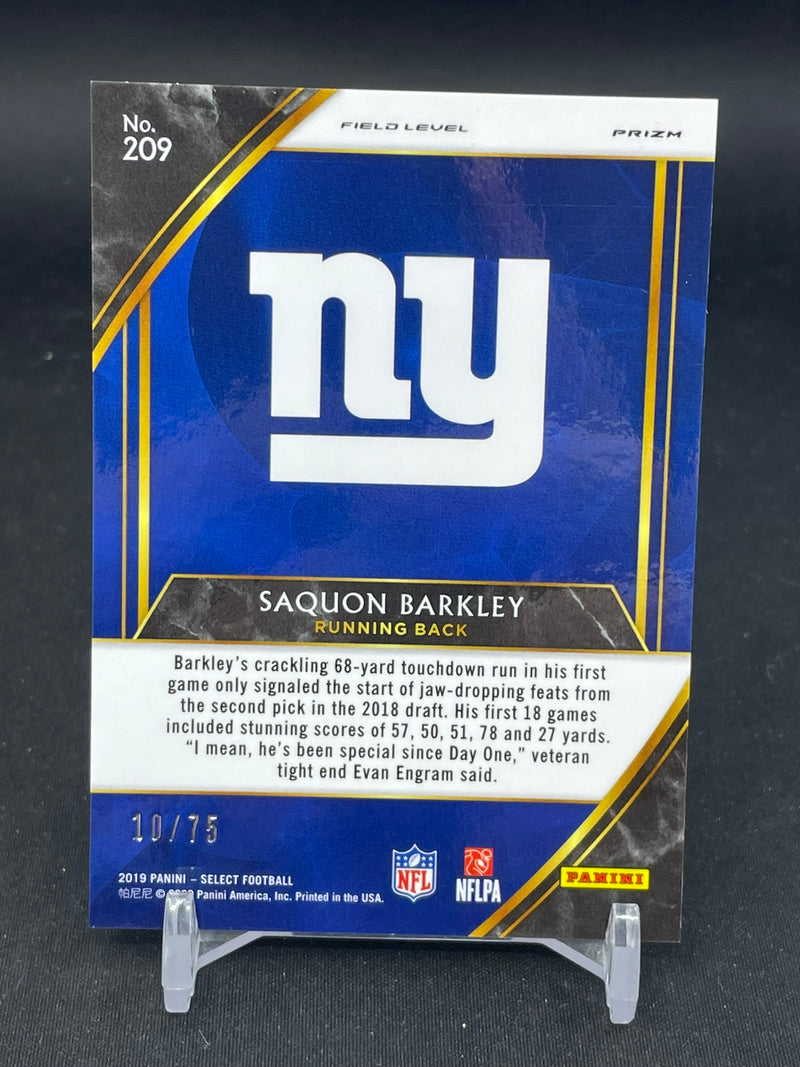 2019 PANINI SELECT - BLUE PRIZM - S. BARKLEY - #209 - #'D/75