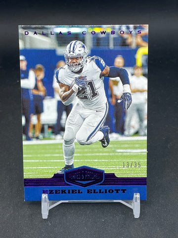 2019 PANINI PLATES & PATCHES - PURPLE - E. ELLIOTT - #27 - #'D/35