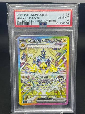 POKEMON - STELLAR CROWN - GALVANTUAL EX - SPECIAL ILLUSTRATION RARE - #168 - PSA 10