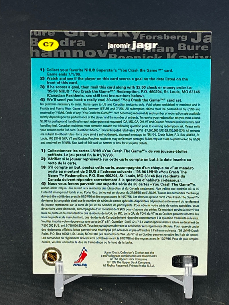 1995 UPPER DECK YOU CRASH THE GAME - SILVER - J. JAGR -