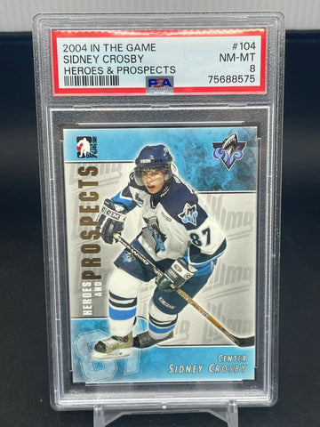 2004 IN THE GAME - HEROES & PROSPECTS - S. CROSBY - #104 - PSA 8