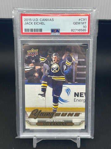 2015 UPPER DECK SERIES ONE - UD CANVAS - YOUNG GUNS - J. EICHEL - #C91 - PSA 10 - RC