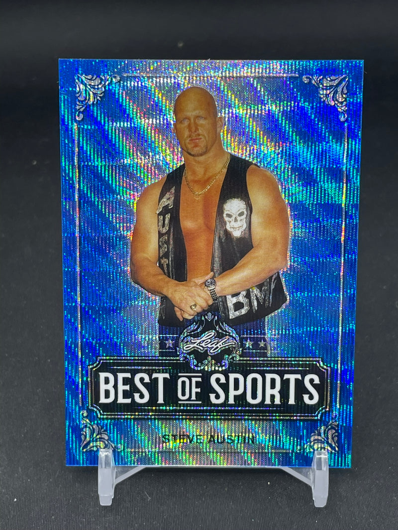 2019 LEAF BEST OF SPORTS - BLUE - STEVE AUSTIN - #M-12 - #'D/20