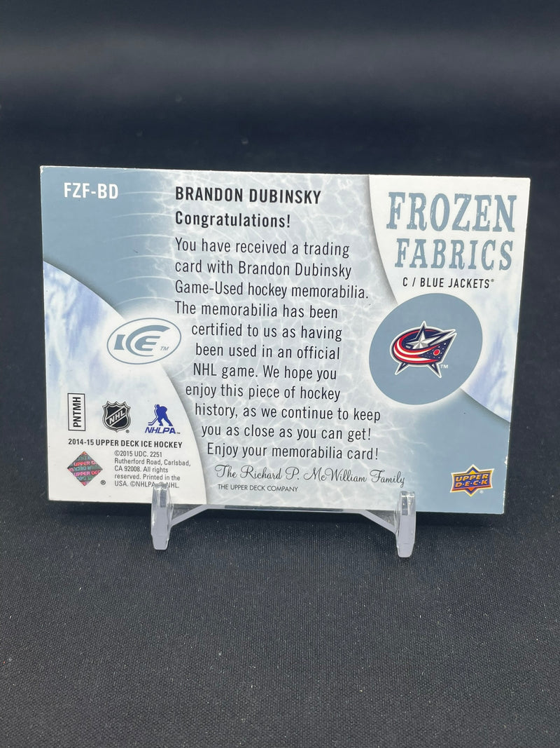2014 UPPER DECK ICE - FROZEN FABRICS - B. DUBINSKY -