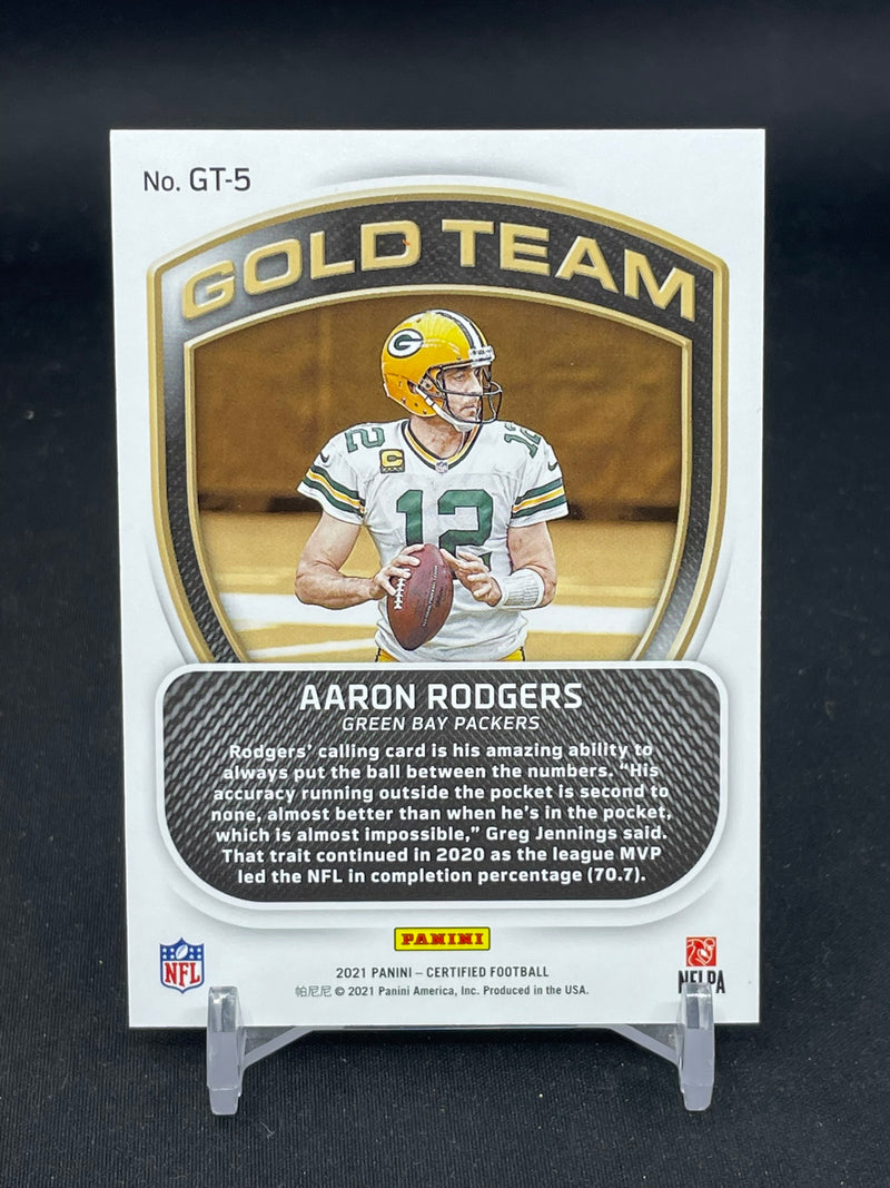 2021 PANINI CERTIFIED - ORANGE - GOLD TEAM - A. RODGERS - #GT-5 - #'D/149