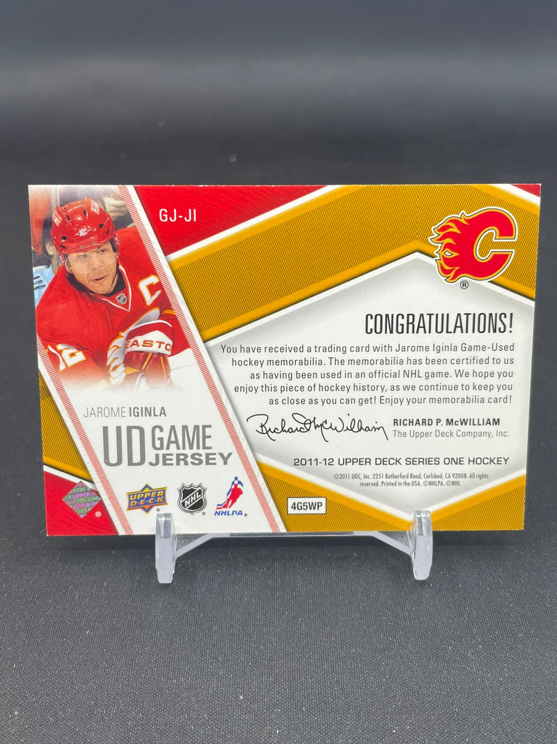 2011 UPPER DECK SERIES ONE - UD GAME JERSEY - J. IGINLA -