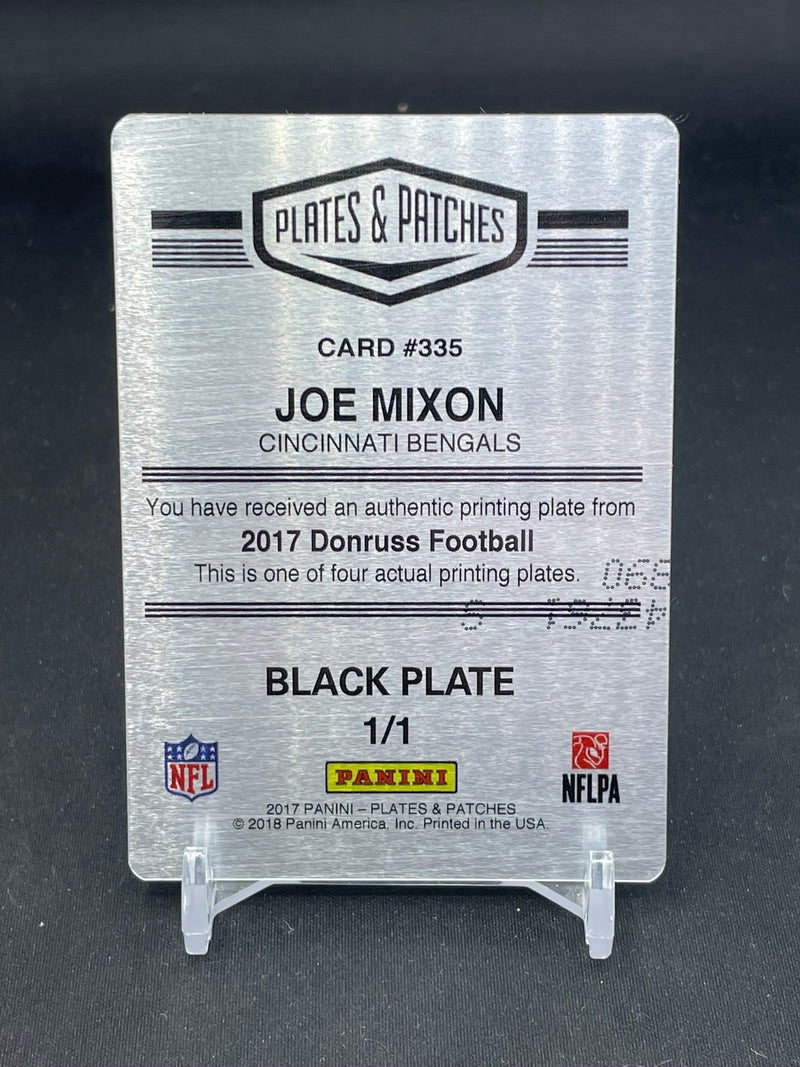 2017 PANINI PLATES & PATCHERS - BLACK PRINTING PLATE - RATED ROOKIE - J. MIXON - #335 - #'D/1