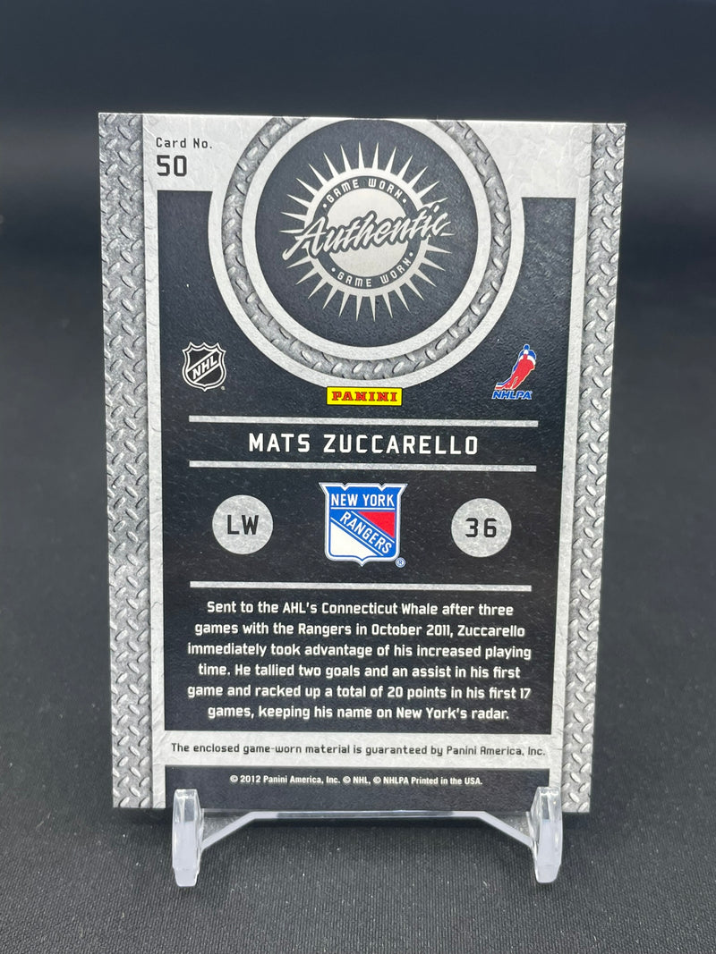 2011 PANINI PLATINUM - GAME-WORN GEAR - M. ZUCCARELLO -