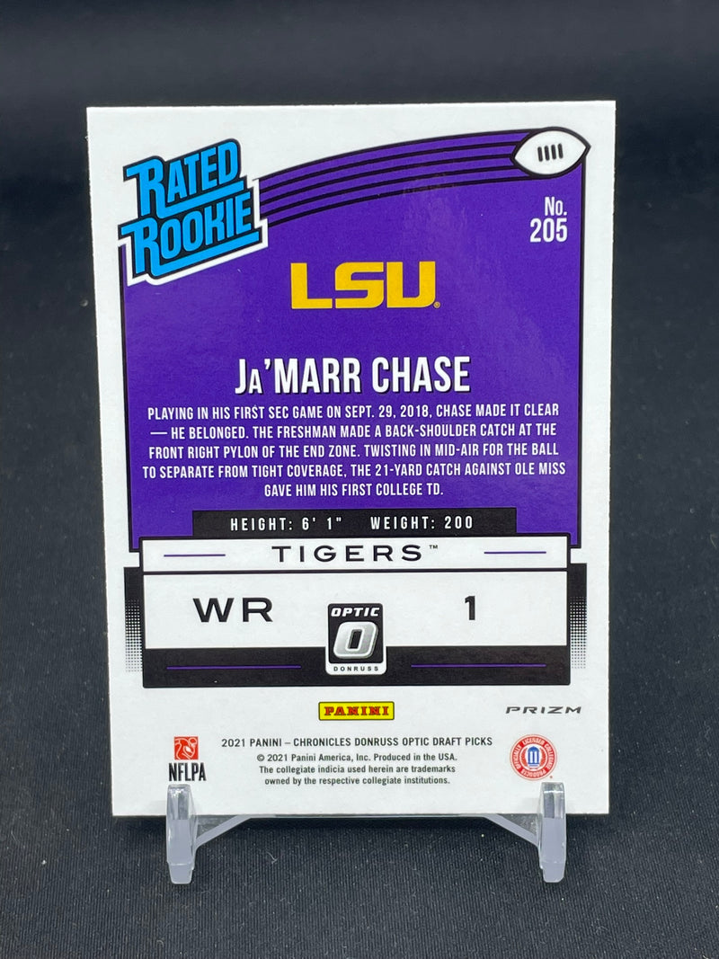 2021 PANINI CHRONICLES DRAFT PCIKS - DONRUSS OPTIC - PRIZM - RATED ROOKIE - J. CHASE -