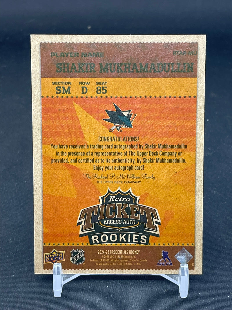 2024 UPPER DECK CREDENTIALS - RETRO TICKET ACCESS AUTO ROOKIES - S. MUKHAMADULLIN -