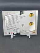 2008 UPPER DECK SP GAME-USED - DUOS - B. SEABROOK / P. SHARP - #AF2-P5 - #'D/100 - DUAL RELIC