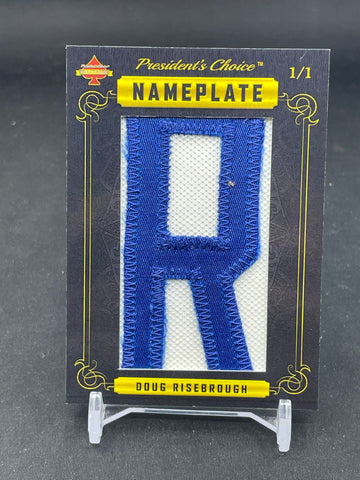 2019 PRESIDENT'S CHOICE - SOLITAIRE SERIES - NAMEPLATE - D. RISEBROUGH - #'D/1 - RELIC