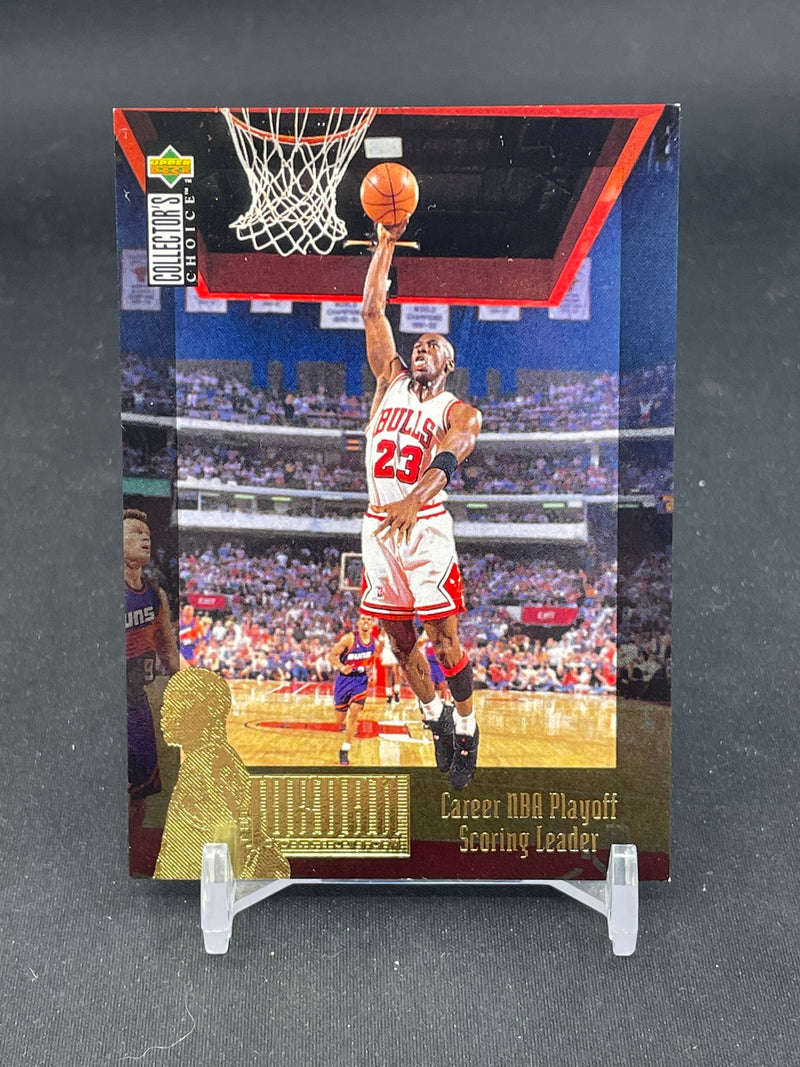 1995 UPPER DECK JORDAN COLLECTION - CAREER NBA PLAYOFF SCORDING LEADER - M. JORDAN -