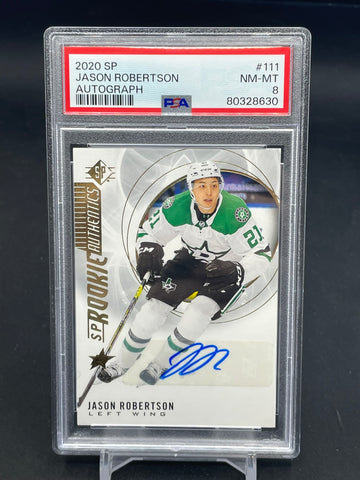 2020 UPPER DECK SP AUTHENTIC - SP ROOKIE AUTHENTICS - J. ROBERTSON - #111 - PSA 8 - AUTOGRAPH - RC