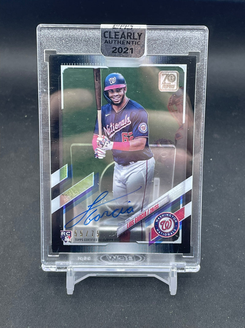 2021 TOPPS CLEARLY AUTHENTIC - L. GARCIA - #CAA-LG - #'D/75 - AUTOGRAPH - RC